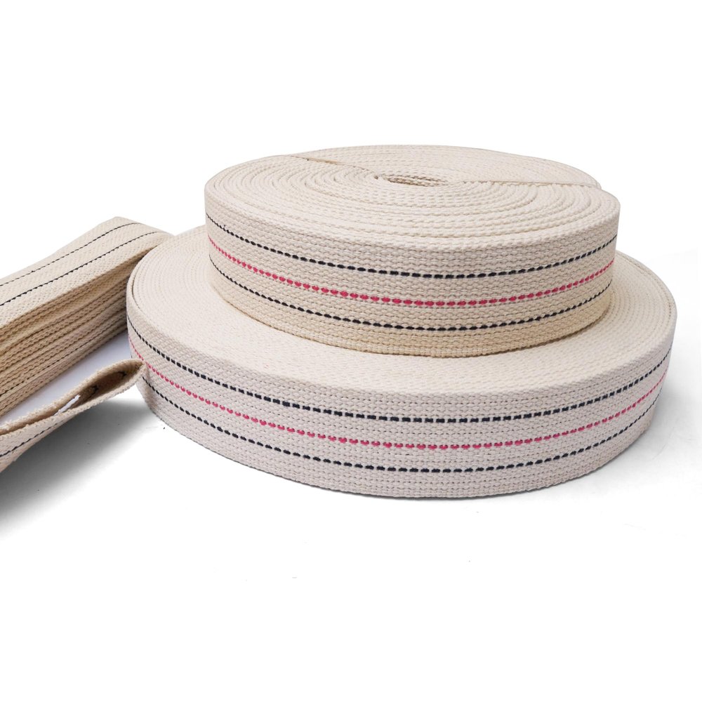 ecogreentextiles 100% Cotton 2 Inch Webbing Strap Sewing Supplies for Belt Bag and Luggage Straps in Natural Color - Webbing for DIY Projects - Webbing Handles & Straps for Cloth Tote Bag (10 FEET)