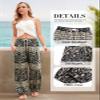 QIANXIZHAN Women's Harem Pants, Hippie Palazzo Pants Boho Joggers Yoga Clothes with Pockets Black Striped Flowe M view 4