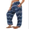 QIANXIZHAN Women's Harem Pants, Hippie Palazzo Pants Boho Joggers Yoga Clothes with Pockets RoyalBlue Flower 2XL view 1