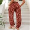 QIANXIZHAN Women's Harem Pants, Hippie Palazzo Pants Boho Joggers Yoga Clothes with Pockets Diamond Red 2XL view 2