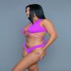 Be Wicked Womens Celeste Criss Cross Bikini Set, L, Purple, Large view 2