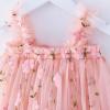 Baby Girls Tutu Dress, Pink Flowers Toddler Baby Girls Sleeveless Layered Princess Tulle Sundress Party Dress,Pinkish with Flowers Size 110 view 4