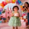 Baby Girls Tutu Dress, Green Butterflies Toddler Baby Girls Sleeveless Layered Princess Tulle Sundress Party Dress,Green with Full Butterflies Size 130 view 3