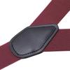 Buyless Fashion Button End 2 Pack Suspenders for Men - 48" Adjustable Straps 1 1/4" - Y Shape - 5113-2-Burgundy view 3