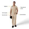 Carhartt Force Essentials Men's V-Neck Shirttail Scrub Top, Khaki, M view 2