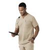 Carhartt Force Essentials Men's V-Neck Shirttail Scrub Top, Khaki, M view 3