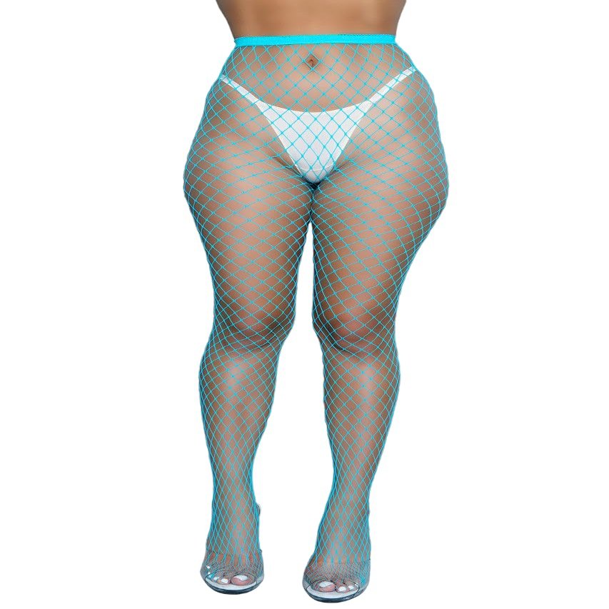 Be Wicked Womens Cant Back Down Pantyhose, OS, Turquoise