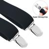 Buyless Fashion 2 Pack Adjustable Suspenders for Kids - 26" Elastic Straps 1" - Leather Y Shape Back - 5151-2 - Black view 2