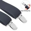 Buyless Fashion 2 Pack Adjustable Suspenders for Kids - 26" Elastic Straps 1" - Leather Y Shape Back - 5151-2 - Denim-Blue view 2