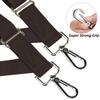 Buyless Fashion Trucker 2 Pack Suspenders for Men - 48" Elastic Adjustable Straps 1" - X Back Utility Braces - 5149-2-Brown view 2