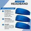 COLD FACTOR Cooling Headband for Women and Men  UPF 50+ Advanced Evaporative Comfort, Instant Cooling Sweatband for Outdoor Sports, Fitness, Yoga, Hiking, Running, and Workout  3 Pack (Blue) view 2