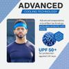COLD FACTOR Cooling Headband for Women and Men  UPF 50+ Advanced Evaporative Comfort, Instant Cooling Sweatband for Outdoor Sports, Fitness, Yoga, Hiking, Running, and Workout  3 Pack (Blue) view 3