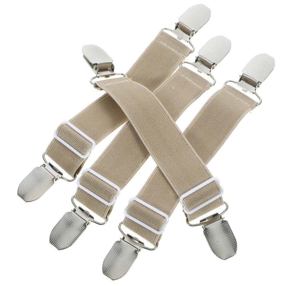 GANAZONO Equestrian Garter Straps 4 Pack Universal Boot Clips for Pants Buckle Straps Elastic Fasteners for Cycling