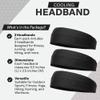 COLD FACTOR Cooling Headband for Women and Men  UPF 50+ Advanced Evaporative Comfort, Instant Cooling Sweatband for Outdoor Sports, Fitness, Yoga, Hiking, Running, and Workout  3 Pack (Black) view 2