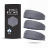 COLD FACTOR Cooling Headband for Women and Men  UPF 50+ Advanced Evaporative Comfort, Instant Cooling Sweatband for Outdoor Sports, Fitness, Yoga, Hiking, Running, and Workout  3 Pack (Gray) view 1