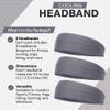 COLD FACTOR Cooling Headband for Women and Men  UPF 50+ Advanced Evaporative Comfort, Instant Cooling Sweatband for Outdoor Sports, Fitness, Yoga, Hiking, Running, and Workout  3 Pack (Gray) view 2