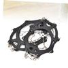 Yardwe Tooth Ice Snow Grips Anti-Slip Spikes Crampons for Outdoor Climbing Mountaineering Equipment Durable Thermoplastic Elastomer and Manganese Black view 2