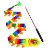 KRILLIQ Dance Ribbons Flexible Rotating Dance Ribbons Streamers Rainbow Streamers Dragon Pattern Gymnastics Ribbons for Kids Outdoor Exercise Fitness for Exercise view 1