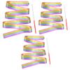 KRILLIQ Dance Ribbons 3 Pcs Rhythmic Gymnastics Ribbon Baton Twirling Streamers Fitness Swing Ribbon Rainbow Streamers for Kids Artistic Dancing for Exercise view 1