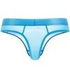 JOCKMAIL Men's Thong Underwear Sexy Jockstraps for Men Nylon Blend Ice Silk Underwear 2 Pack (US, Alpha, X-Large, Regular, Regular, black+sky blue) view 4