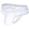 JOCKMAIL Men's Thong Underwear Sexy Jockstraps for Men Nylon Blend Ice Silk Underwear 2 Pack (US, Alpha, X-Large, Regular, Regular, black+white) view 4