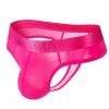 JOCKMAIL Men's Thong Underwear Sexy Jockstraps for Men Nylon Blend Ice Silk Underwear 2 Pack (US, Alpha, XX-Large, Regular, Regular, rose+orange) view 4