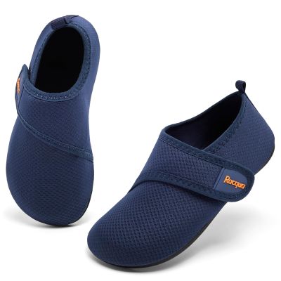Racqua Toddler Kids Water Shoes Non-Slip Swim Shoes Lightweigh Aqua Beach Pool Shoes for Boy's Girl's Blue 5-6