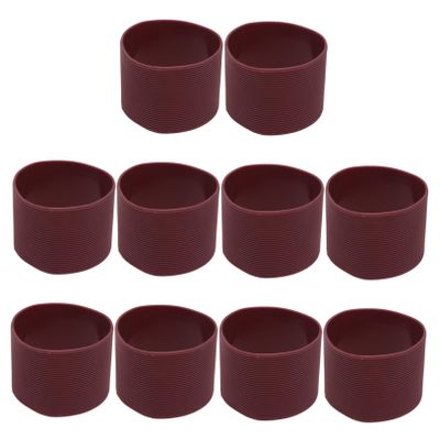 BESPORTBLE Microwave Safe Glass Cup Sleeve 10pcs Heat Resistant Cup Sleeve Anti-Slip Grip