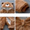 Unisex Baby Clothes Winter Coats Onesie Cute Newborn Snowsuit Fleece Bodysuits Cartoon Bear Warm Hooded Outfits (Size : White_59cm) view 4