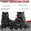 Inline Skates for Kids Girls and Boys, 4 Sizes Adjustable Roller Skates Blades with Full Light Up Wheels for Women Men, Durable Outer Shell, Roller Skates 4-12 Adults view 3