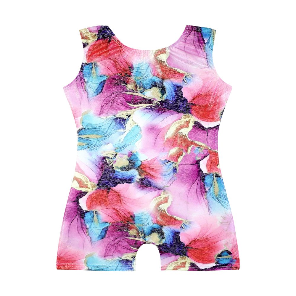 HOZIY Leotards for Toddler Girls Gymnastics Size 4-5t 4t 5t Kids Leo Tumbling Outfiits Purple Gold Red Floral Flower Marble Print Sparkle
