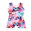 HOZIY Leotards for Toddler Girls Gymnastics Size 4-5t 4t 5t Kids Leo Tumbling Outfiits Purple Gold Red Floral Flower Marble Print Sparkle view 2
