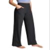 BUBBLELIME 29"/31"/33"/35"/37" Women's Wide Legs Yoga Pants Loose Lounge Sweatpants - Wide Legs_Black XL_31" Inseam view 1