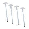Happyyami 4pcs Ground Nail Tent Peg Stakes Hiking Tent Camping Tent Stake Traveling Accessories Heavy Duty Tent Ground Anchor Stakes Tarp Hooks Metal Tent Pegs Tool Stainless Steel Spiral view 1