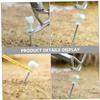 Happyyami 4pcs Ground Nail Tent Peg Stakes Hiking Tent Camping Tent Stake Traveling Accessories Heavy Duty Tent Ground Anchor Stakes Tarp Hooks Metal Tent Pegs Tool Stainless Steel Spiral view 3