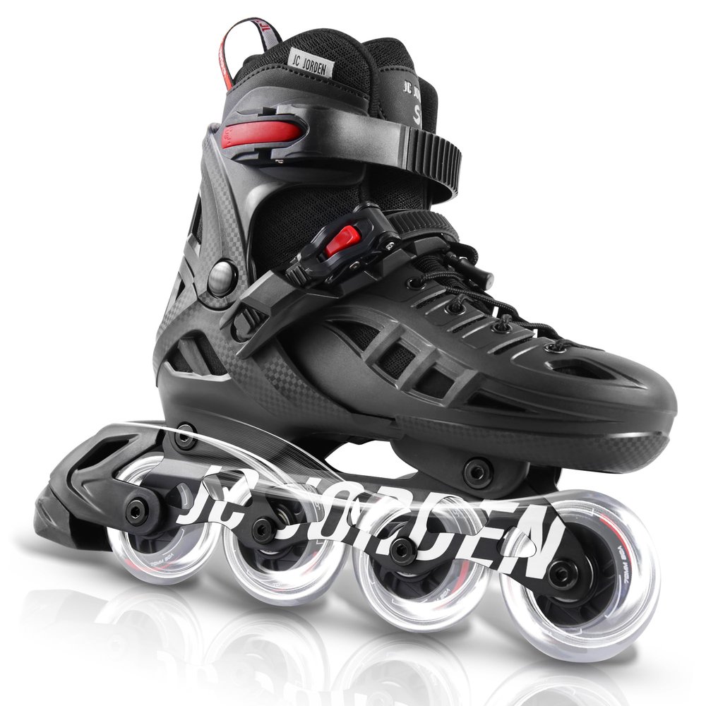 Inline Skates for Kids Girls and Boys, 4 Sizes Adjustable Roller Skates Blades with Full Light Up Wheels for Women Men, Durable Outer Shell, Roller Skates 4-12 Adults