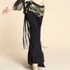 Belly Dance Belt, Scarf Belly Dance Waist Chain Belt with Girls Women's Shape Skirts Dancing Costume Gold Skirts, Black view 3