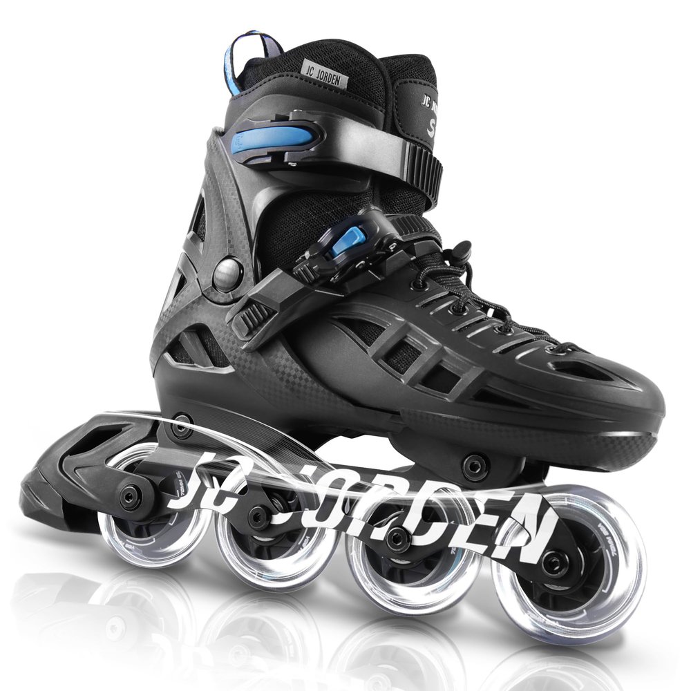 Inline Skates for Kids Girls and Boys, 4 Sizes Adjustable Roller Skates Blades with Full Light Up Wheels for Women Men, Durable Outer Shell, Roller Skates 4-12 Adults