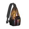 CSGJMYGS Sling Bag for Women Men Three Wine Bottles and Glass Over Cross Chest Bag Diagonally Casual Fashion Travel Hiking Daypack view 2