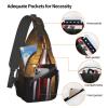 CSGJMYGS Sling Bag for Women Men Three Wine Bottles and Glass Over Cross Chest Bag Diagonally Casual Fashion Travel Hiking Daypack view 4