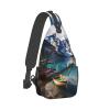 CSGJMYGS Sling Bag for Women Men Moraine Lake Canoes Cross Chest Bag Diagonally Casual Fashion Travel Hiking Daypack view 2