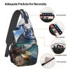 CSGJMYGS Sling Bag for Women Men Moraine Lake Canoes Cross Chest Bag Diagonally Casual Fashion Travel Hiking Daypack view 4