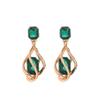 Women's Ear Clips Non Pierced Clip On Earrings Dangle Earrings (Emerald Green Clip On) view 1