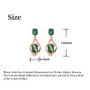 Women's Ear Clips Non Pierced Clip On Earrings Dangle Earrings (Emerald Green Clip On) view 2