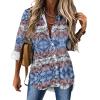 Abstract Transgender Flag Women's T-Shirt Irregular Hem Shirt Long Sleeve Blouse Loose Fit Tee Tops 4XL view 1