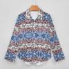 Abstract Transgender Flag Women's T-Shirt Irregular Hem Shirt Long Sleeve Blouse Loose Fit Tee Tops 4XL view 3