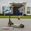 FanttikRide C9 Apex Kids Electric Scooter, Bluetooth Music Speaker, Colorful Light for Kids 8-12, 3.9-5.2 ft, 132 lbs, 5 Miles Range, Up to 40 min Ride Time, 5/8/10 MPH, 3 Adjustable Heights, Yellow view 2