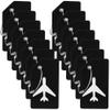 14 Pack Silicone Luggage Tag for Suitcases with Stainless Loop, TSA Approved, Privacy Protection Travel Essentials Bag Tags by Gostwo, Black view 1