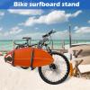 DTNESS Bicycle Surfboard Racks, Bike Surf Board Holder for Shortboards, Longboards, SUP Paddleboards, Skis, Windsurfing Boards, Outdoor Sports Surfing Wakeboard Carrier Mount for Bike view 4