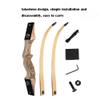 60 Inch Black Hunter Original Recurve Bow 20-60lbs Traditional Wood Longbow Right and Left Handed American Hunting Longbow for Outdoor Hunting Shooting (30 Lbs, Wood/Right Handed) view 3